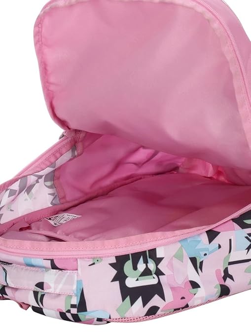 WIKI 3 Fauna School Bag with Laptop Compartment - (12970- Fauna Pink) - The Adventure Hut