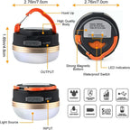 Adventure Hut Rechargeable LED Camping Lantern with 1800mAh Power Bank | Portable USB Tent Light with Hook for Hiking, Emergency & Outdoor Use - The Adventure Hut