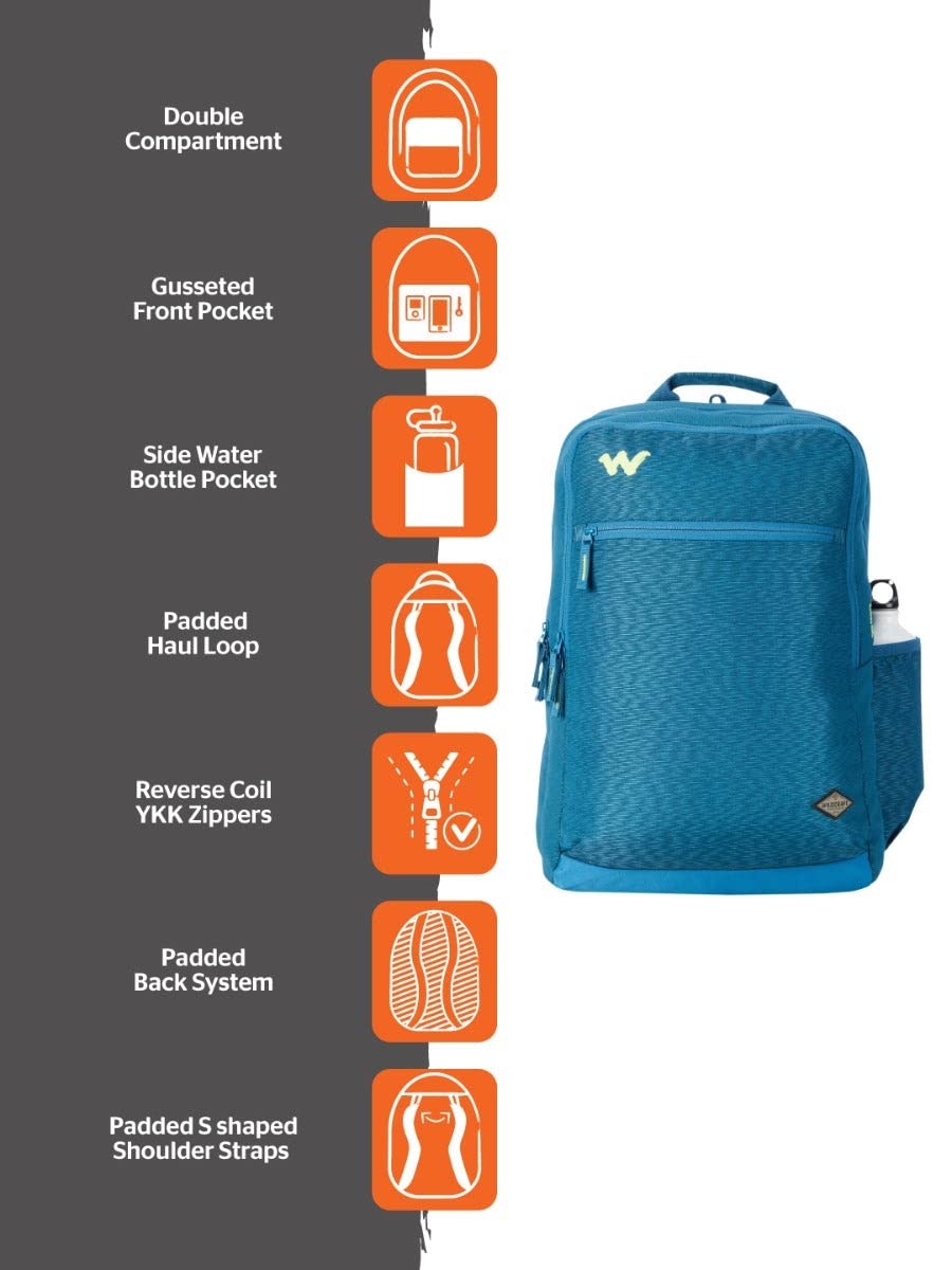 Wildcraft Evo 35L Backpack with Rain Cover (12960) (Blue) - The Adventure Hut