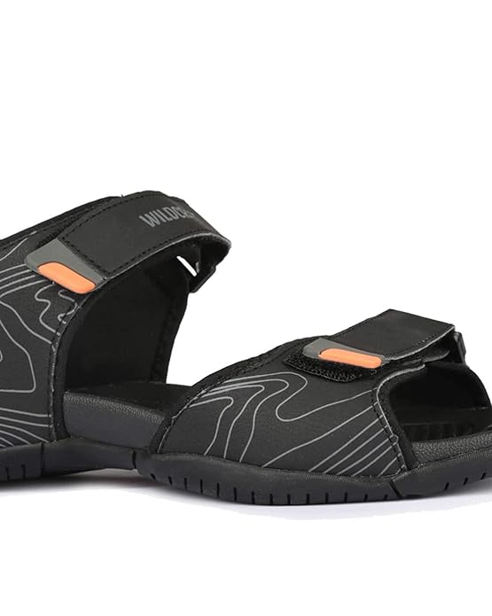 Men HYPAGRIP™ Open Toe Ridge Sandal - Black Grey (51670) - The Adventure Hut