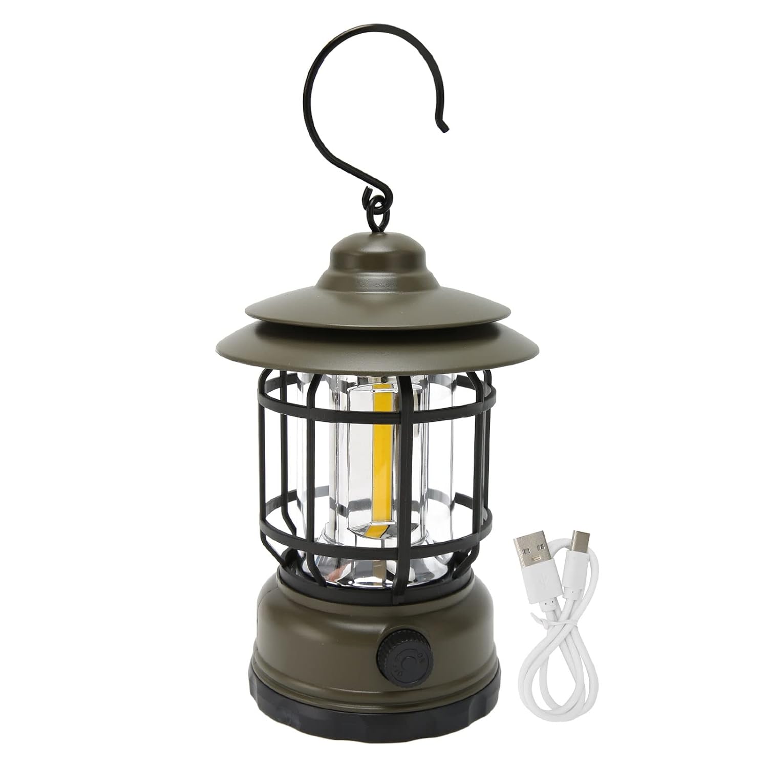 Portable Outdoor Tent Lamp, Lightweight USB Rechargeable Camping Lantern for Fishing (Green) - The Adventure Hut