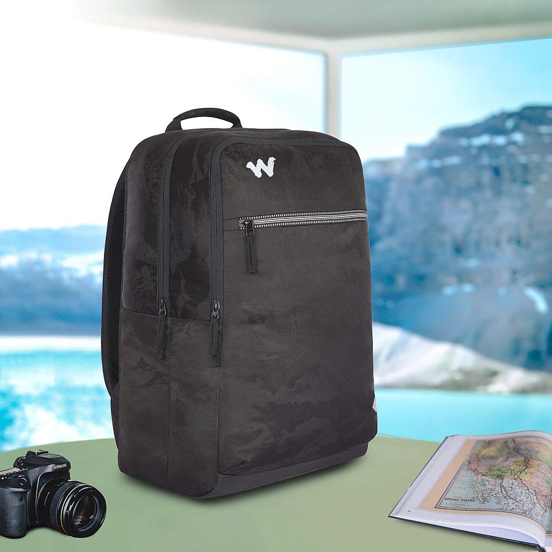 Wildcraft 34.5 Ltrs Evo 1 Jacquard Black Casual Backpack (12279_Jacquard_Black)(HxWxD : 18x13x9)(inches)