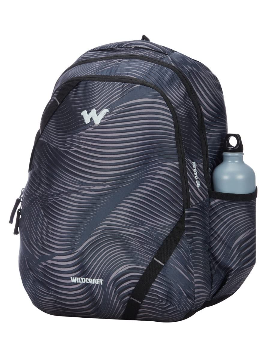 Wildcraft Bravo 35L Backpack with Rain Cover (12955) (Black) - The Adventure Hut
