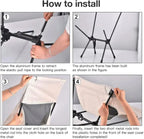 Portable Folding Camping Chair – Heavy Duty Steel Frame, Wide Seat, Compact & Comfortable Outdoor Chair for Camping, Garden, Patio, Picnic - The Adventure Hut