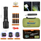 YEMAO YM-G999-60W Tactical Flashlight - 15000LM XHP360 LED with 8x18650 Batteries & Type-C Charging