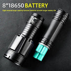 YEMAO YM-G999-60W Tactical Flashlight - 15000LM XHP360 LED with 8x18650 Batteries & Type-C Charging