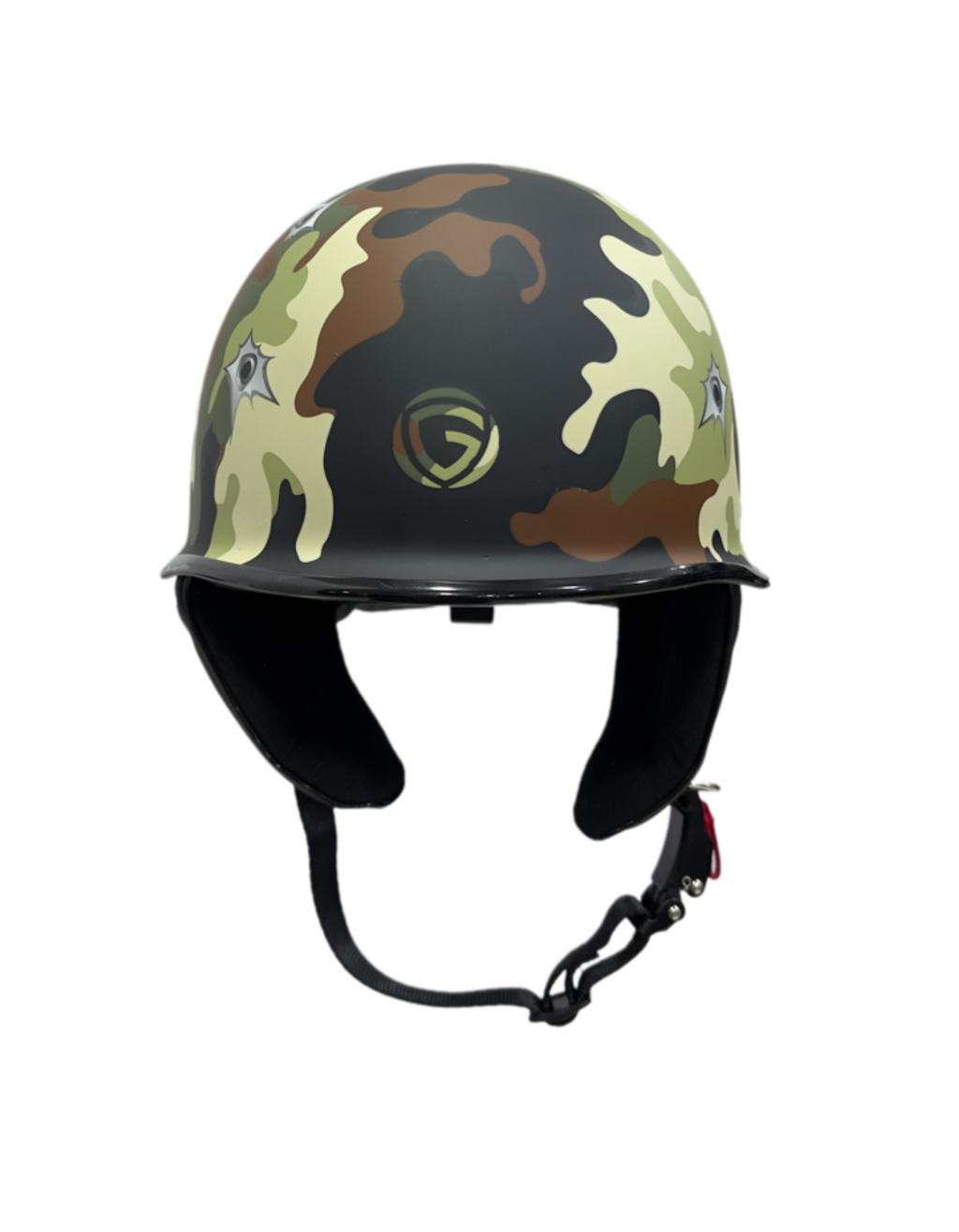 Glider Army Camouflage Half Helmet – Military Style Bullet Design Protective Riding Helmet | Exclusively at Adventure Hut