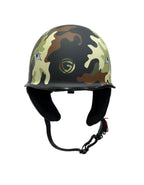 Glider Army Camouflage Half Helmet – Military Style Bullet Design Protective Riding Helmet | Exclusively at Adventure Hut - The Adventure Hut