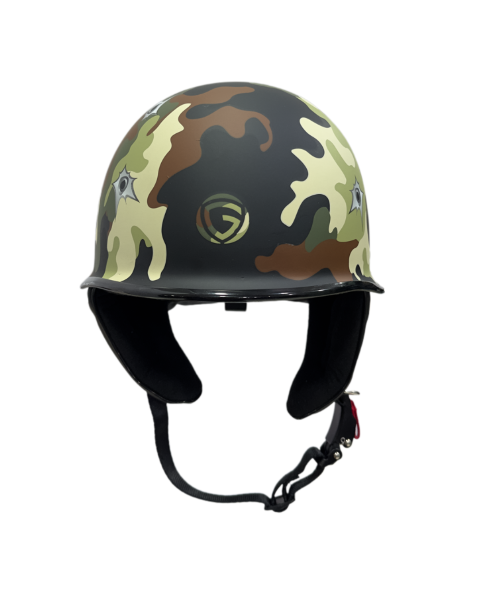 Glider Army Camouflage Half Helmet – Military Style Bullet Design Protective Riding Helmet | Exclusively at Adventure Hut