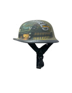 Battlefield Printed German Style Half Helmet – Graphic Motorcycle Cruiser Helmet with Retro Design - The Adventure Hut