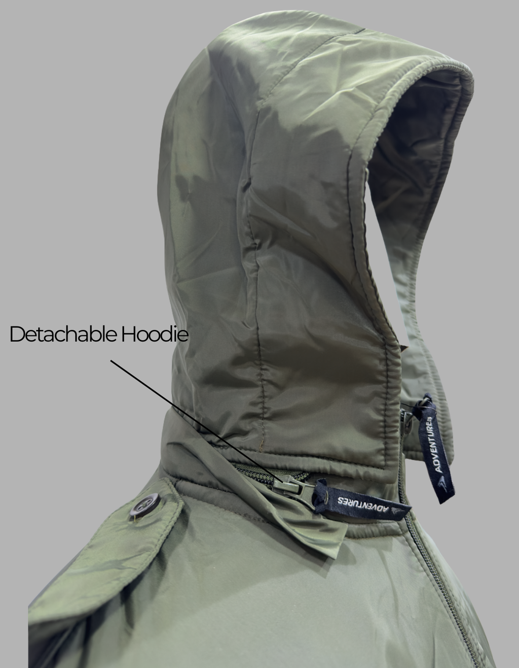 Adventure Hut Tactical Winter Jacket – Army Green Insulated Outdoor Wear