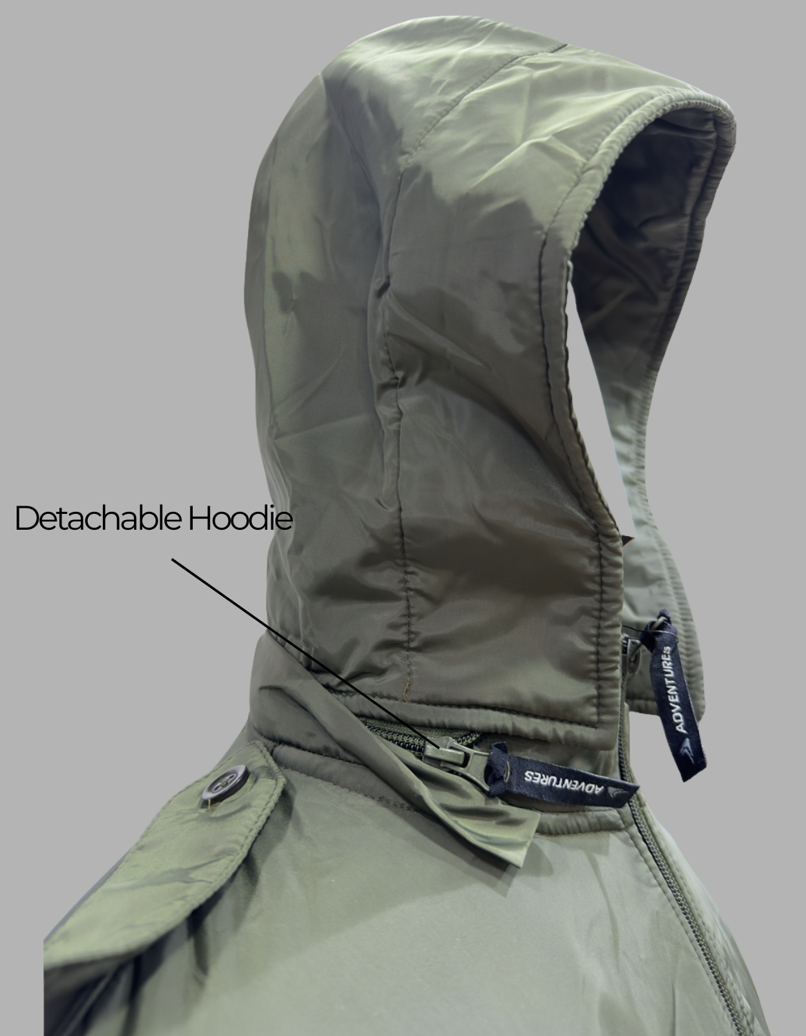 Adventure Hut Tactical Winter Jacket – Army Green Insulated Outdoor Wear