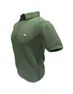 Tactical Hemp Net Polo Shirt – Quick-Dry Outdoor Wear with India Flag | The Adventure Hut