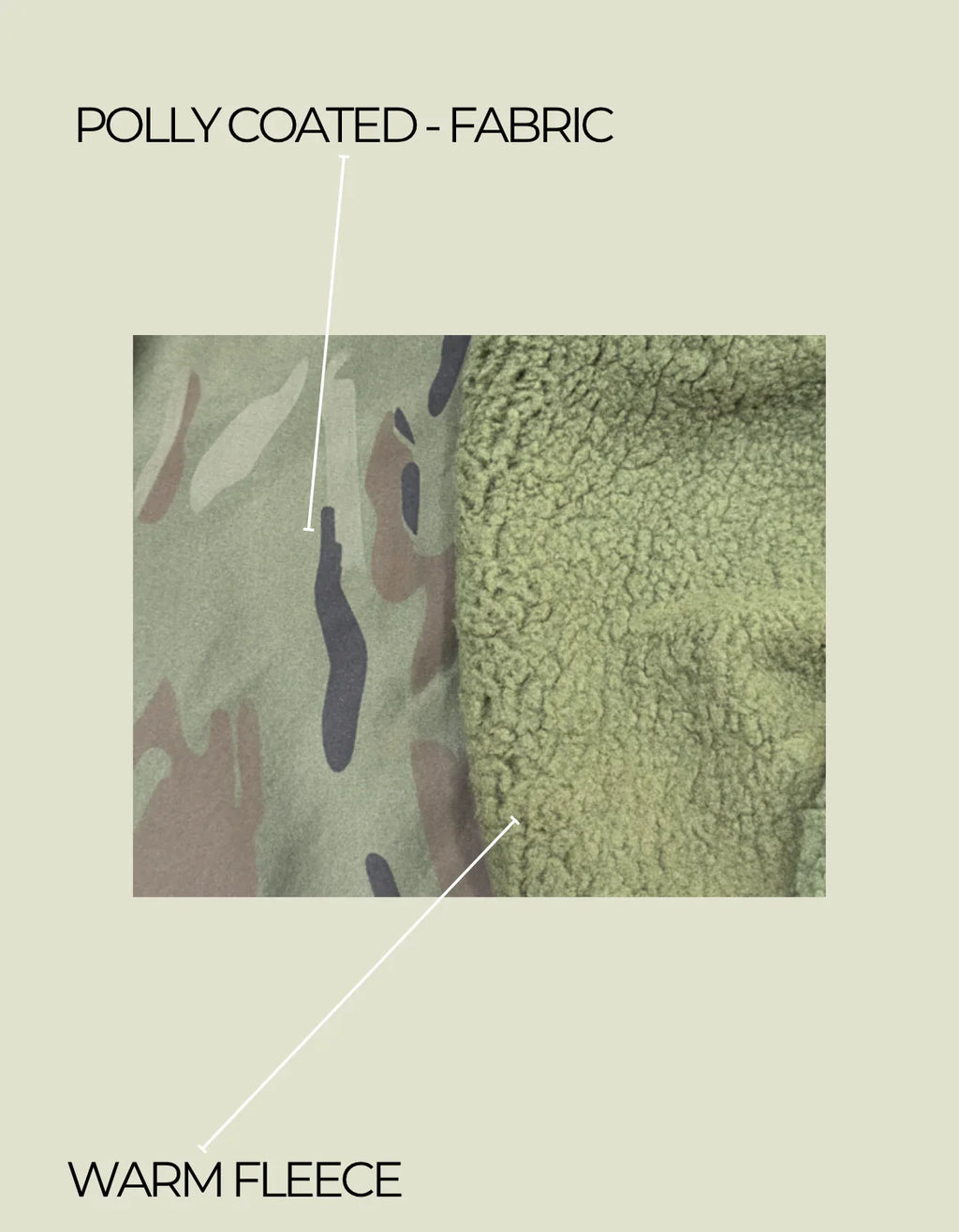 Adventure Hut Camouflage High Neck Fleece Sweatshirt | Warm Poly-Coated Winter Wear for Outdoor & Tactical Use