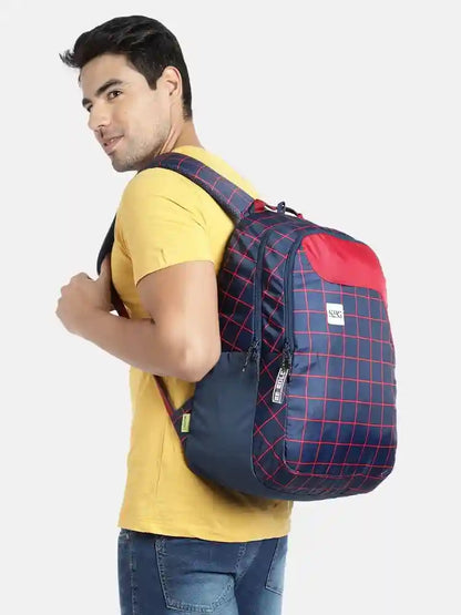 WIKI PACK 1 Checks School Bag - (12239-Navy) - The Adventure Hut
