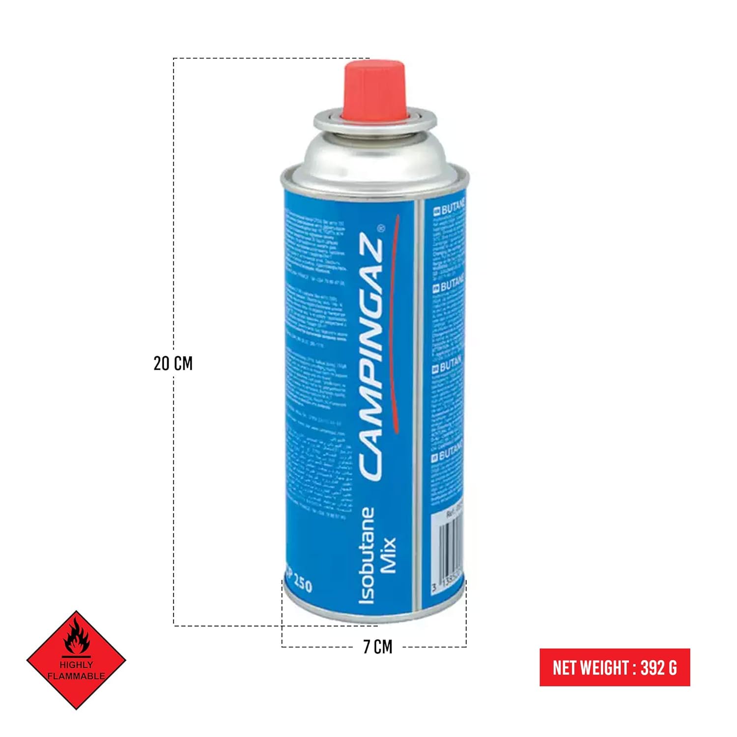 CAMPINGAZ Aluminum Butane Gas Canister for Camping (6.9 x 18 cm) - The Adventure Hut