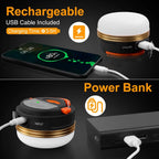 Adventure Hut Rechargeable LED Camping Lantern with 1800mAh Power Bank | Portable USB Tent Light with Hook for Hiking, Emergency & Outdoor Use - The Adventure Hut