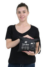 Poncho for Outdoor Rain Waterproof, Lightweight, Reusable & Packable (Black) - The Adventure Hut
