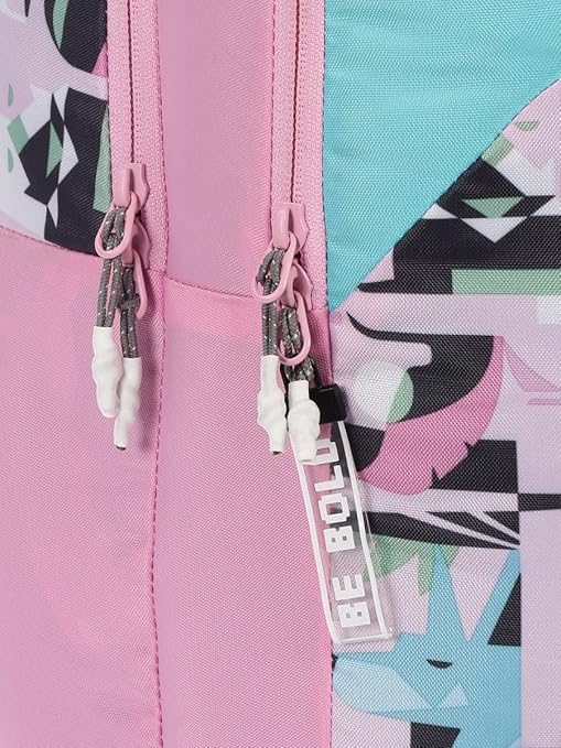 WIKI 3 Fauna School Bag with Laptop Compartment - (12970- Fauna Pink) - The Adventure Hut
