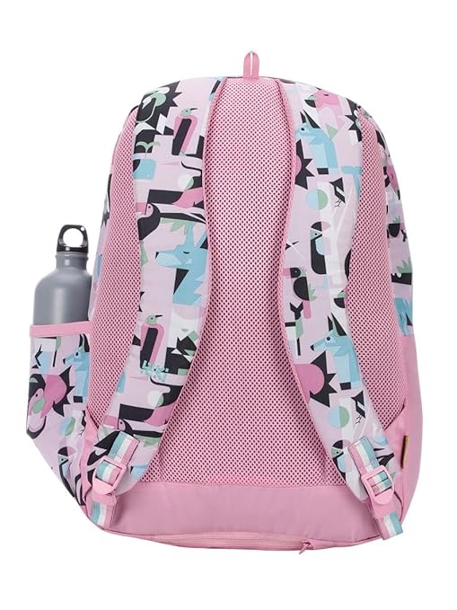 WIKI 3 Fauna School Bag with Laptop Compartment - (12970- Fauna Pink) - The Adventure Hut