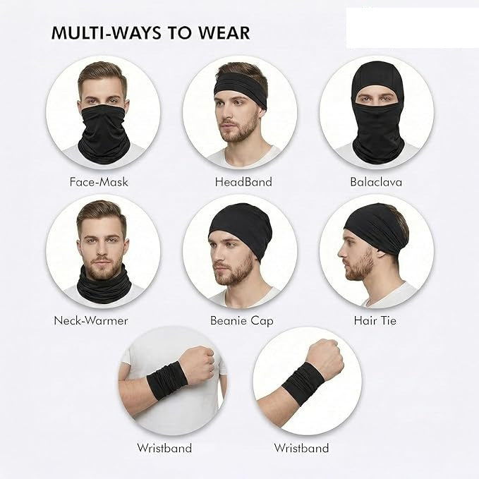 Unisex Headwear Headband Head Wrap (Wear upto 9 Style) UV Resistence Sports Bandana | THE ADVENTURE HUT