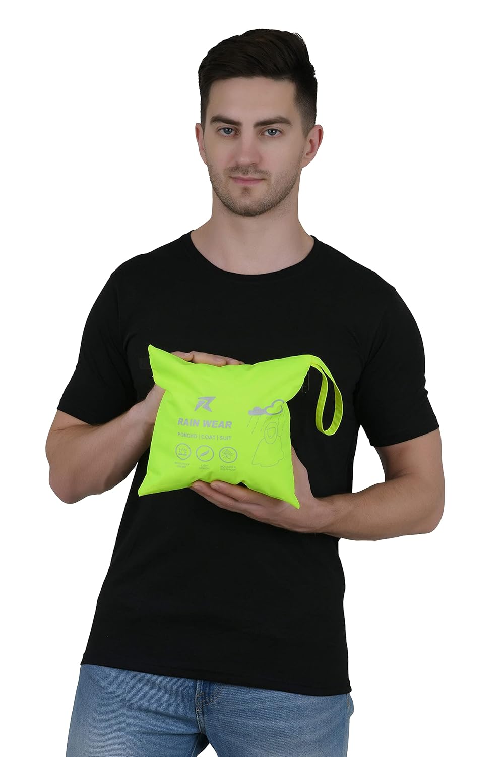 Poncho for Outdoor Rain Waterproof, Lightweight, Reusable & Packable (Neon) - The Adventure Hut