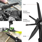 14 in 1 Multitool Pliers - Black - The Adventure Hut