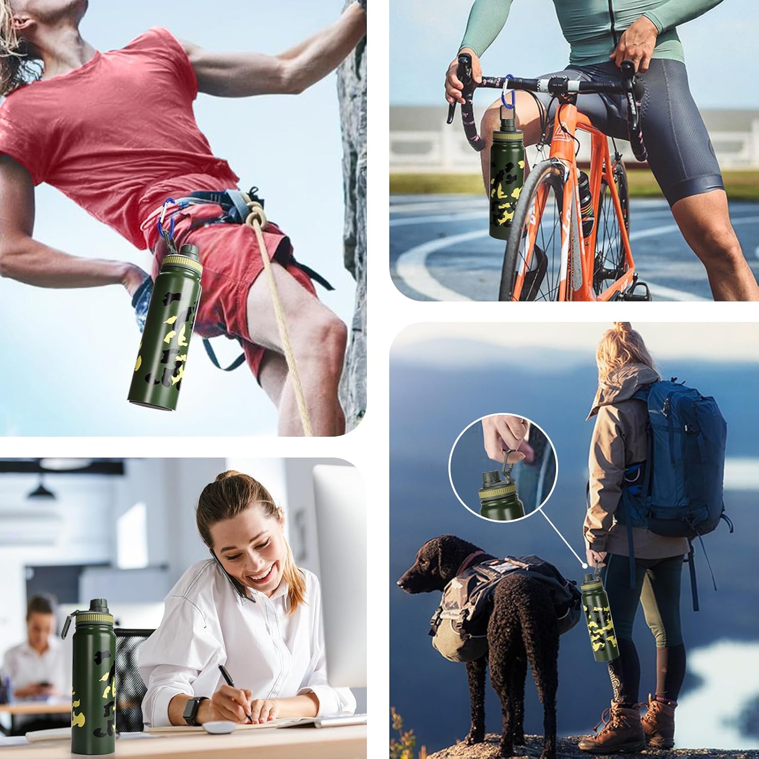 Stainless Steel Water Bottle 850ml Thermal Bottle BPA Free (850ml-Army Green) (TK-7673)