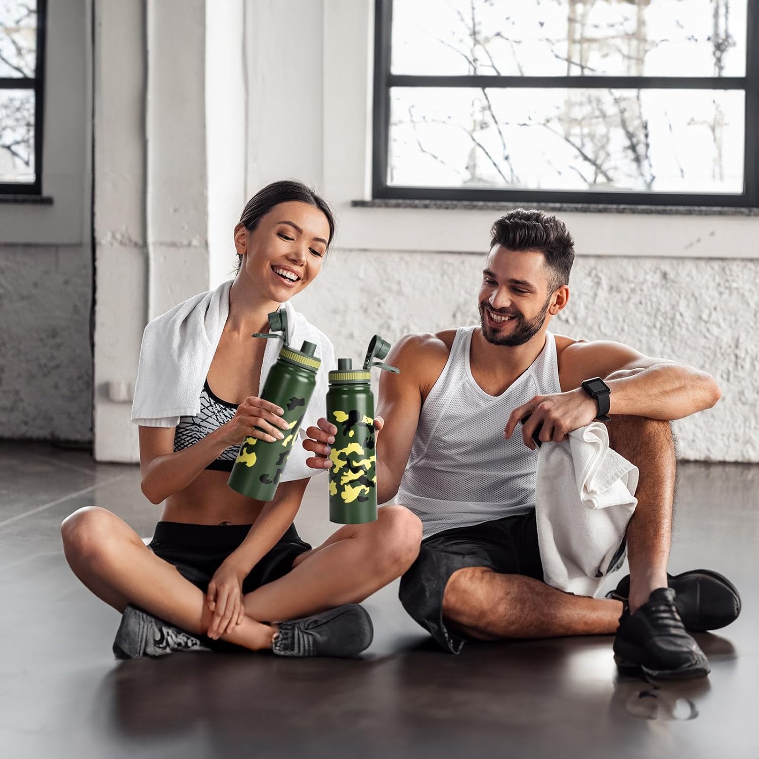 Stainless Steel Water Bottle 850ml Thermal Bottle BPA Free (850ml-Army Green) (TK-7673)