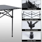 Portable Outdoor Camping Roll-up Folding Table Lightweight and Carry Bag, Easy to Carry, Perfect for Outdoor, Picnic. - The Adventure Hut
