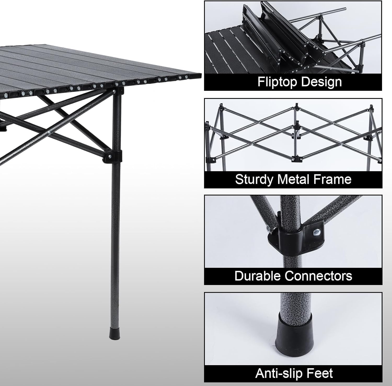 Portable Outdoor Camping Roll-up Folding Table Lightweight  and Carry Bag, Easy to Carry, Perfect for Outdoor, Picnic.