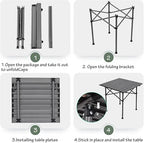 Portable Folding Camping Table – Lightweight Aluminum Outdoor Picnic & Travel Table - The Adventure Hut