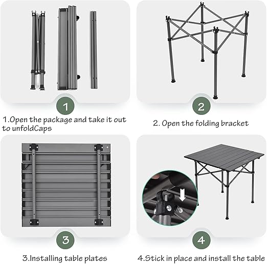 Portable Folding Camping Table – Lightweight Aluminum Outdoor Picnic & Travel Table