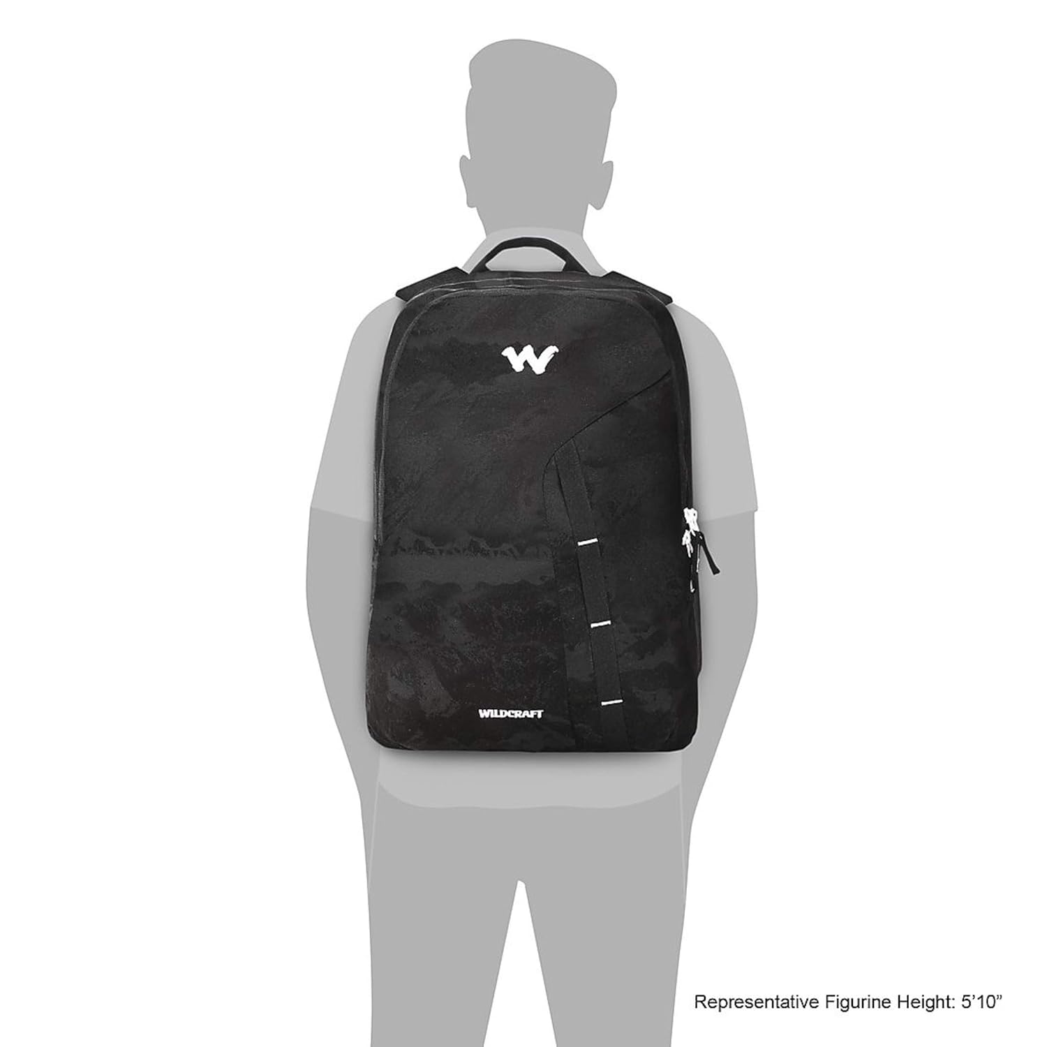 Wildkraft 38 Ltrs Black Casual Backpack (11919 Black)