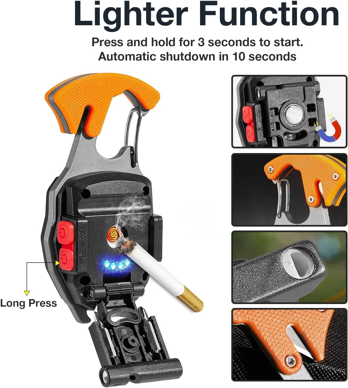 Multifunction LED Rechargeable Keychain Torch – Compact EDC | The Adventure Hut