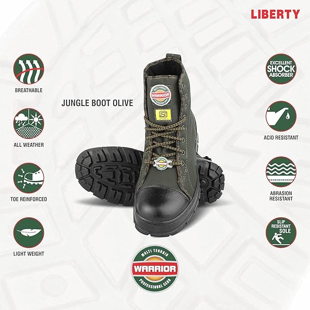 Liberty Warrior 88-46HSTG Jungle Boot for Men (Olive Green) - The Adventure Hut