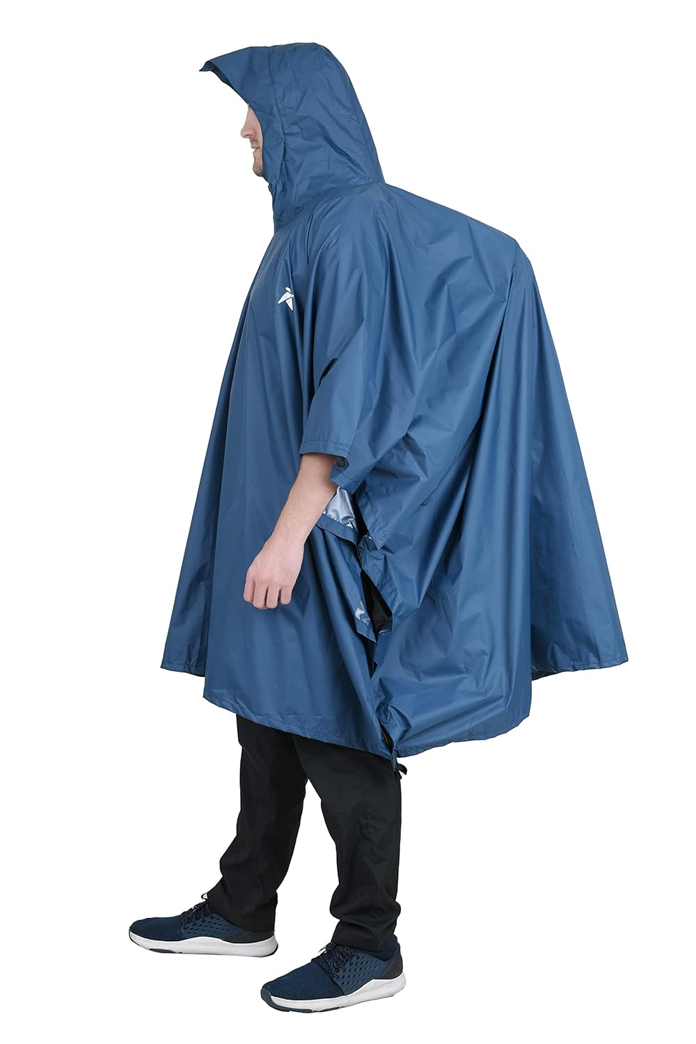 Poncho for Outdoor Rain Waterproof, Lightweight, Reusable & Packable (Blue) - The Adventure Hut