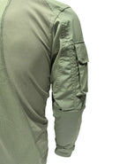Adventure Hut 6 pocket Tactical Combat Shirt – Olive Green (Military Half-Zip, Arm Pockets) - The Adventure Hut