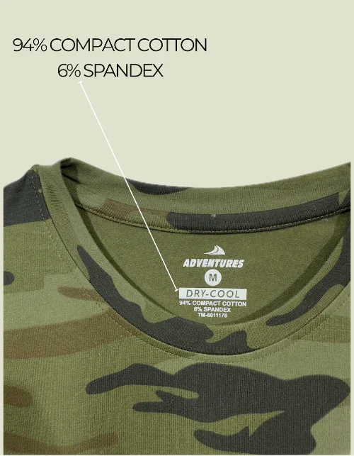 Adventure Hut Camouflage Yodha Print T-Shirt Heavy Quality - Heavy Quality Military-Style Tee - The Adventure Hut