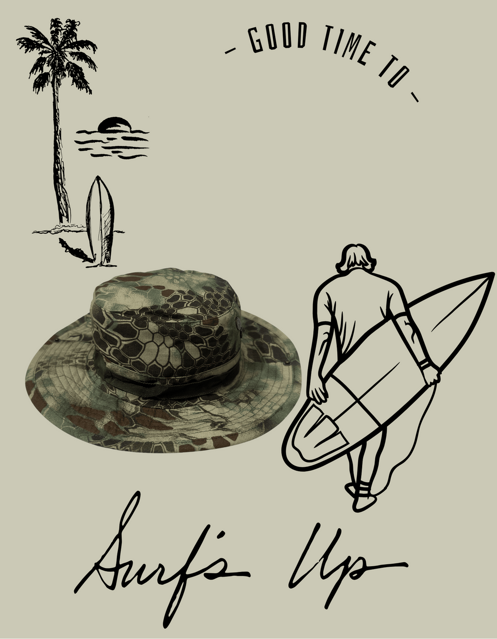 ADVENTURE HUT HAT TACTICAL CAMPING AND ADVENTURE HAT CAMO - The Adventure Hut