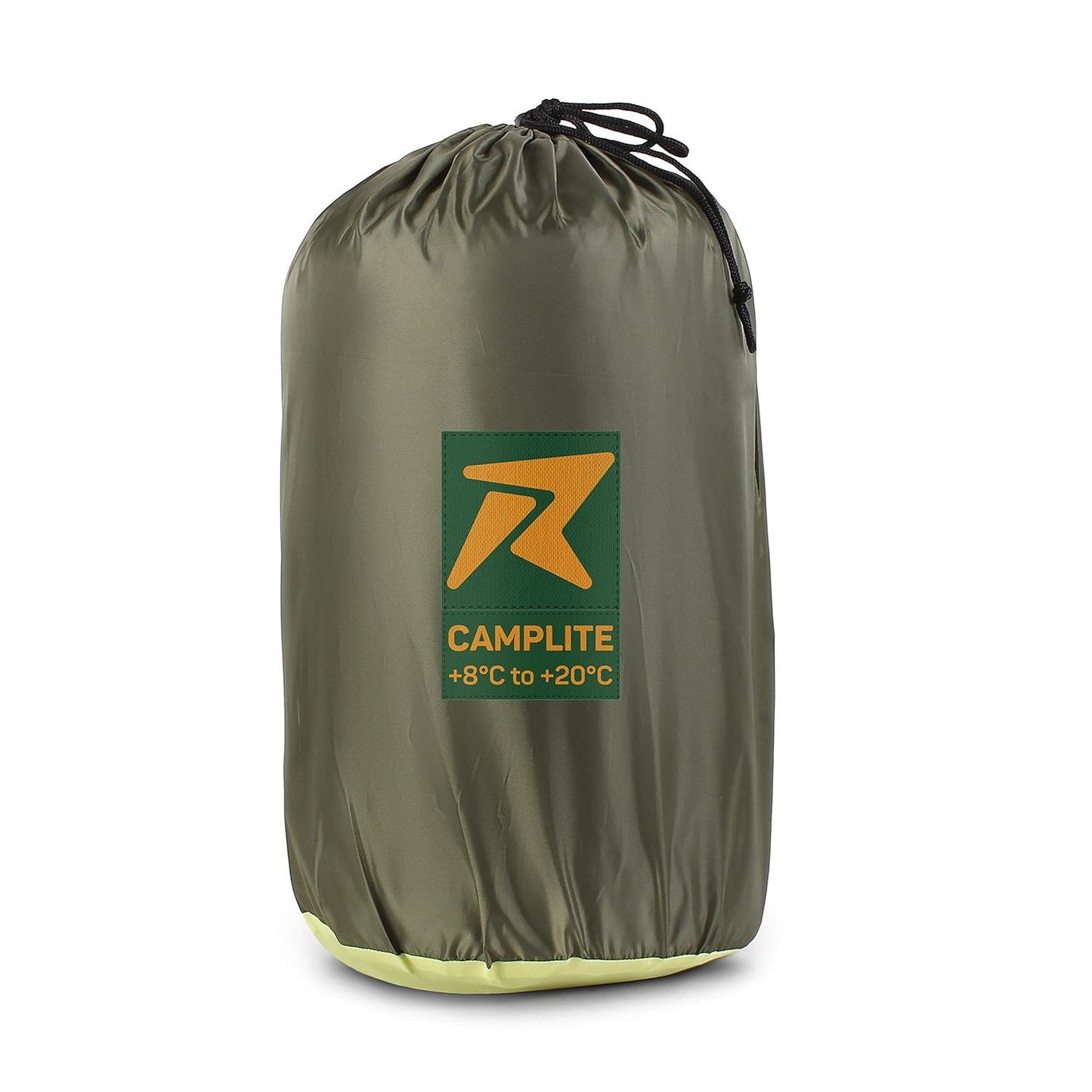 Sleeping Bag Camp Lite +8°C + 20°C (Yellow - Army Green) - The Adventure Hut