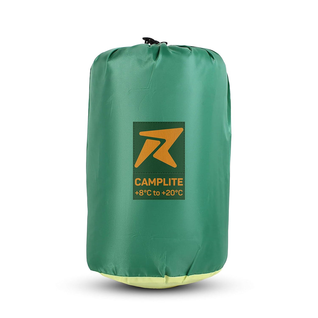 Sleeping Bag Camp Lite +8°C + 20°C (Yellow - Green) - The Adventure Hut