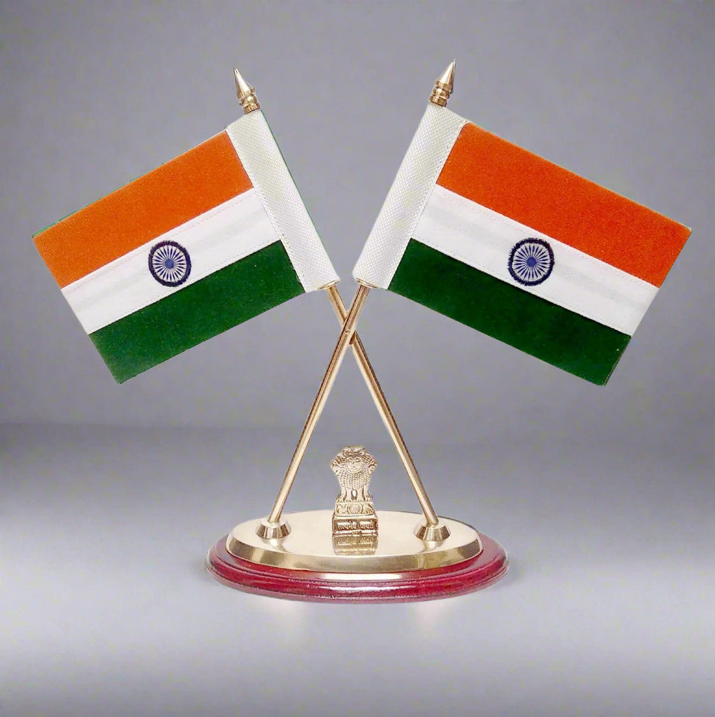 OFFICE TABLE FLAG NCC STAND BRASS