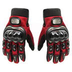 Pro-Biker Tactical Knuckle Riding Gloves (Red) - The Adventure Hut