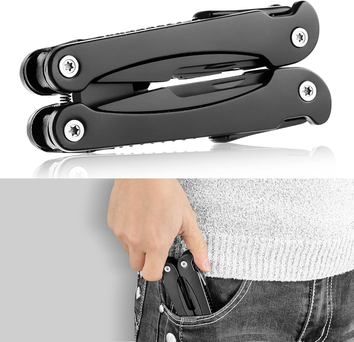 14 in 1 Multitool Pliers - Black - The Adventure Hut