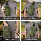 Tactical Chest Bag – Military Crossbody Shoulder Pack with Multiple Pockets & Heavy-Duty Zippers - The Adventure Hut