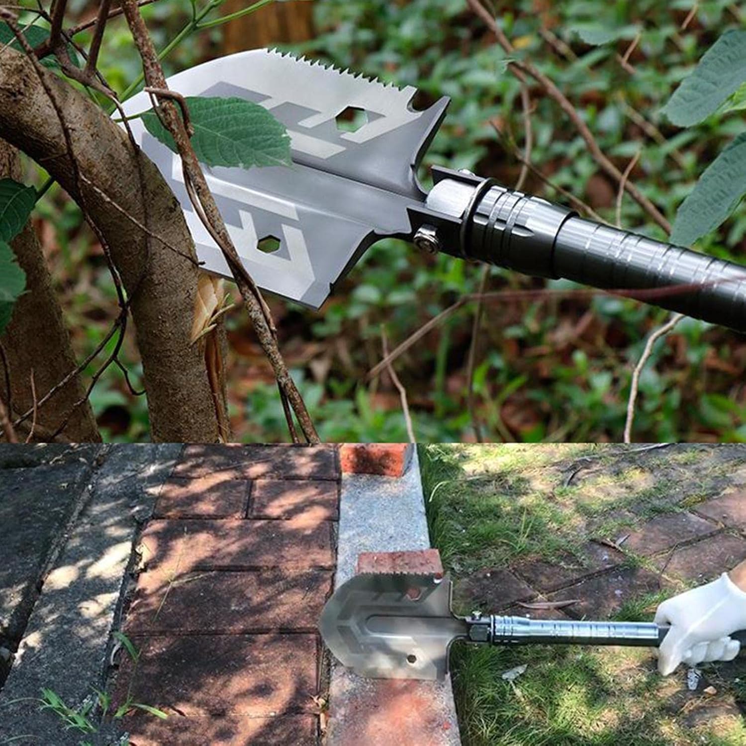 Folding Shovel Survival Kit - Multi-Function Tactical Spade