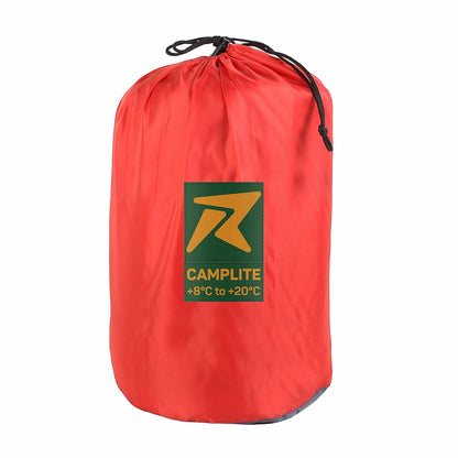 Sleeping Bag Camp Lite +8°C + 20°C (Red - Grey) - The Adventure Hut