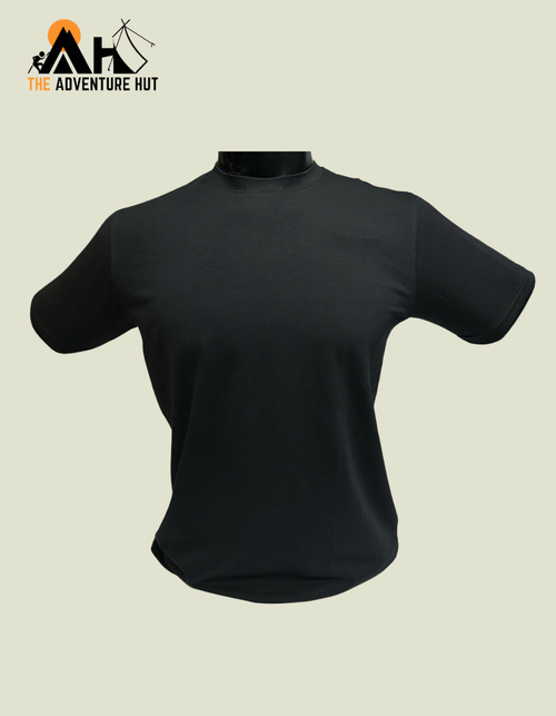 Adventure Hut Black Dry Cool Tec T-Shirt | Quick-Dry Sports & Trekking Wear