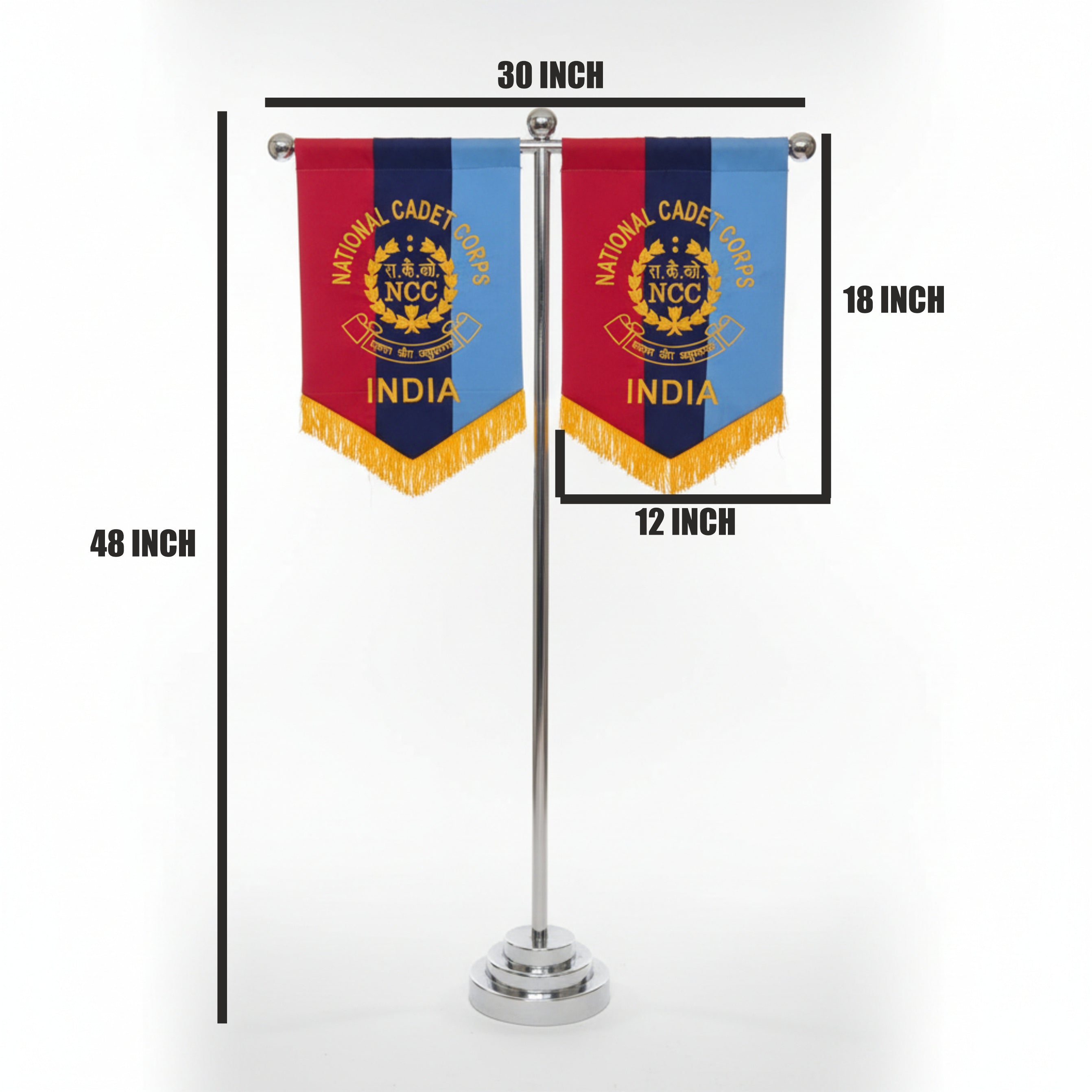 T STAND SS WITH T FLAG NCC SILK EMBROIDERY MAKE OF COTTON CLOTH